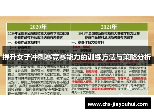 提升女子冲刺赛竞赛能力的训练方法与策略分析